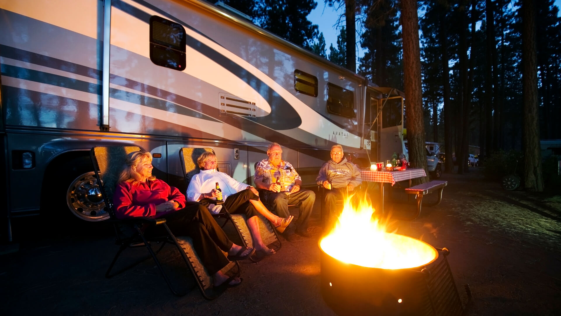 Firepit at Zephyr Cove RV Park