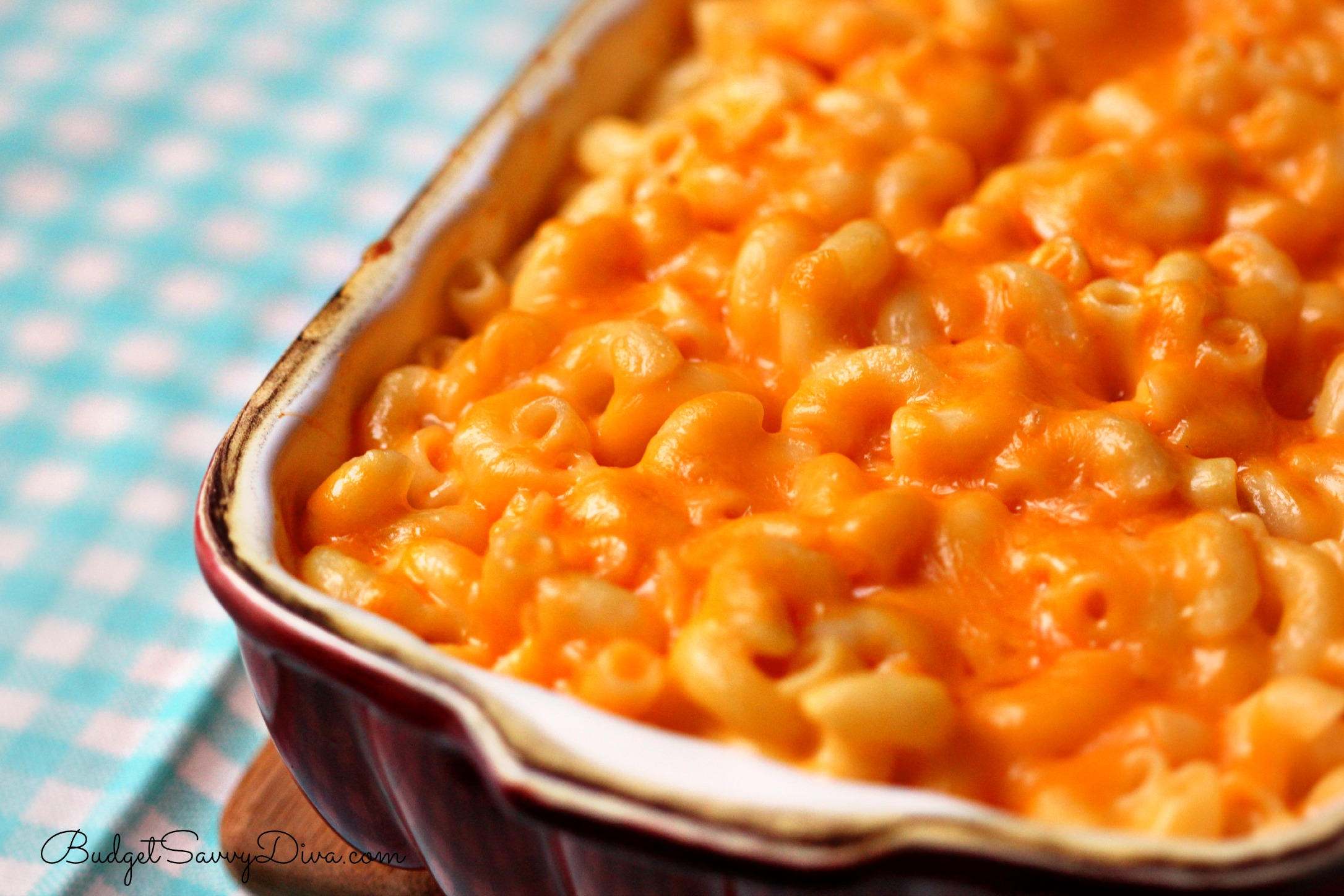 Mac n Cheese dish in a pan